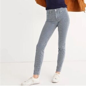 Madewell 9" Mid-Rise Skinny Jeans in Piper Stripe